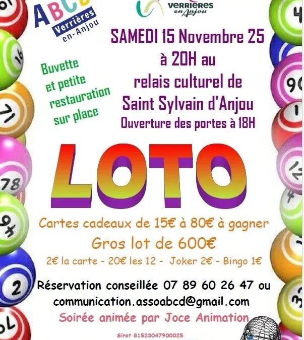 Loto le 15 novembre 25